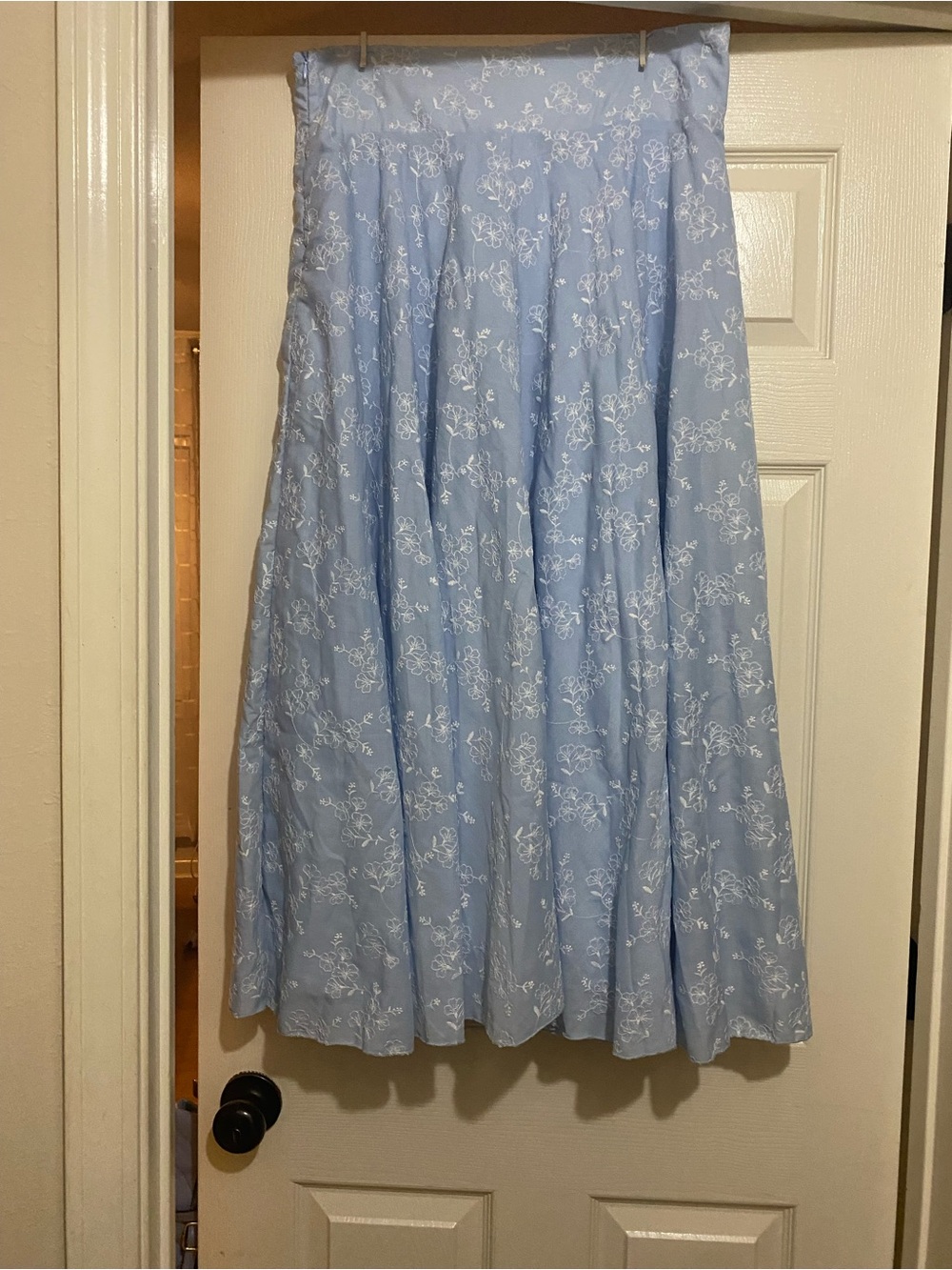 SHEIN Sky Blue Floral Maxi Skirt